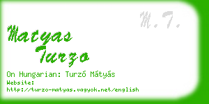 matyas turzo business card
